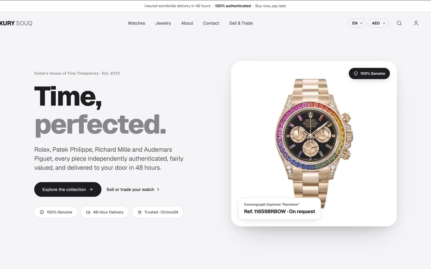 Luxury Souq, concept de boutique de montres de luxe